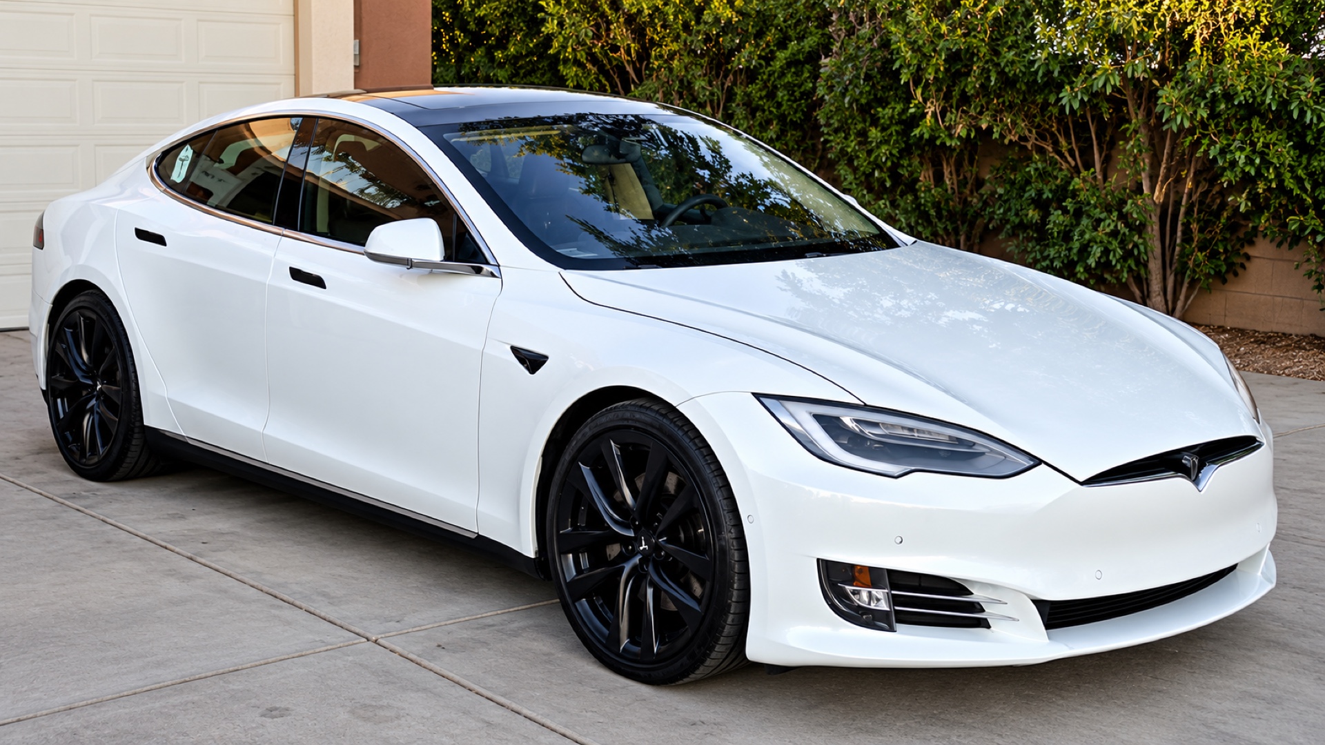 White Tesla Model S