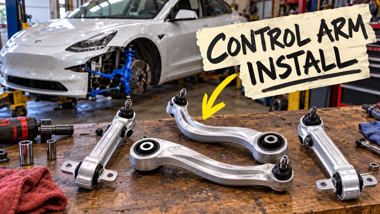 Model 3 & Y: lower control arm installation, Jordan Horwitz video thumbnail